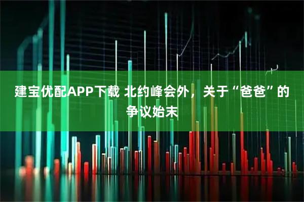 建宝优配APP下载 北约峰会外，关于“爸爸”的争议始末